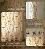 Yellow Cotton Floral 7 Ft Eyelet Door Curtains (Set Of 2)