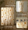 Yellow Cotton Floral 8 Ft Eyelet Door Curtains (Set Of 2)