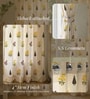Yellow Cotton Floral 8 Ft Eyelet Door Curtains (Set Of 2)