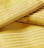Yellow Striped 300 TC Cotton Queen Bedsheet with 2 Pillow Covers