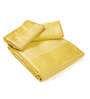 Yellow Striped 300 TC Cotton Queen Bedsheet with 2 Pillow Covers