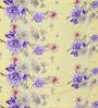 Yellow Floral 300 TC Cotton Single Bedsheet with 1 Pillow Cover