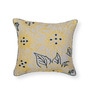 Yellow Floral Cotton Hand Crafted Cushion Covers