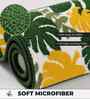 Yellow Floral Microfibre 24X16 Inches Anti-Skid Bath Mat