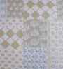 Yellow Floral Print 144 TC Cotton Double Bed Sheet with 2 Pillow Covers Sensory Bloom Collection