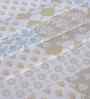 Yellow Floral Print 144 TC Cotton Double Bed Sheet with 2 Pillow Covers Sensory Bloom Collection
