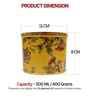 Yellow Floral Printed Metal Airtight Containers Set Of 2