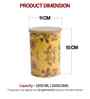 Yellow Floral Printed Metal Airtight Storage Container With Wooden Lid