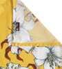 Yellow Floral 210 TC Poly Cotton King Sized Bed Sheets with 2 Pillow Covers
