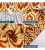 Yellow Florals Polyester 1 Seater Elastic Stretchable Sofa Cover