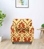 Yellow Florals Polyester 1 Seater Elastic Stretchable Sofa Cover