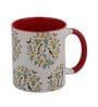 Yellow Flower & Two Birds with Inside Colour Red Printed Coffee Mug 320ml