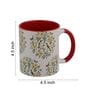 Yellow Flower & Two Birds with Inside Colour Red Printed Coffee Mug 320ml