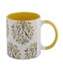 Yellow Flower & Two Birds with Inside Colour Yellow Printed Coffee Mug 320ml