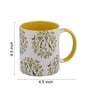 Yellow Flower & Two Birds with Inside Colour Yellow Printed Coffee Mug 320ml