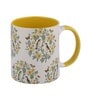 Yellow Flower & Two Birds with Inside Colour Yellow Printed Coffee Mug 320ml