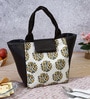 Yellow Flower with Two Birds Printed Rectangle Insulated Lunch Bag