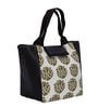 Yellow Flower with Two Birds Printed Rectangle Insulated Lunch Bag
