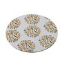 Yellow Flower with Two Birds Printed Round Mousepad