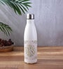 Yellow Flower with Two Birds Printed Steel Water Bottle 600ml