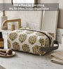 Yellow Flower with Two Birds Printed Toiletry Pouch