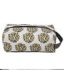 Yellow Flower with Two Birds Printed Toiletry Pouch