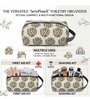 Yellow Flower with Two Birds Printed Toiletry Pouch