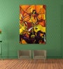 Abstract In Yellow Canvas Framed Art Print (33 x 21 Inches)