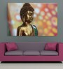 Buddha In Yellow Canvas Framed Art Print (33 x 21 Inches)