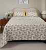 Yellow Fruit Print 200 TC Cotton Double Bed Sheet with 2 Pillow Covers Sensory Bloom Collection