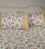 Yellow Fruit Print 200 TC Cotton Double Bed Sheet with 2 Pillow Covers Sensory Bloom Collection