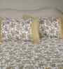 Yellow Fruit Print 200 TC Cotton King Size Bed Sheet with 2 Pillow Covers Sensory Bloom Collection