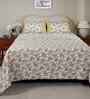 Yellow Fruit Print 200 TC Cotton King Size Bed Sheet with 2 Pillow Covers Sensory Bloom Collection