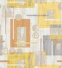 Yellow Geometric 144 TC Cotton Queen Sized Bed Sheets with 2 Pillow Covers