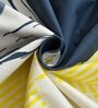 Yellow Geometric 144 TC Poly Cotton Queen Sized Bed Sheets with 2 Pillow Covers