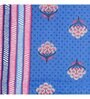 Blue Geometric 200 TC Cotton Double Queen Sized Bedsheet With 2 Pillow Covers