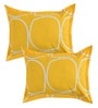 Yellow Geometric 280 TC Microfibre Fitted King Bedsheet 2 Pillow Covers