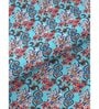Blue Floral 300 TC Cotton Double King Sized Bedsheet With 2 Pillow Covers