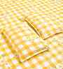 Yellow Geometric 300 TC Cotton Blend King Size Double Bedsheet with 2 Pillow Covers