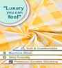 Yellow Geometric 300 TC Cotton Blend King Size Fitted Double Bedsheet with 2 Pillow Covers