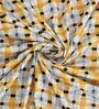 Yellow Geometric 410 TC Cotton King Bedsheet with 2 Pillow Covers
