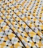 Yellow Geometric 410 TC Cotton King Bedsheet with 2 Pillow Covers