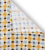 Yellow Geometric 410 TC Cotton King Bedsheet with 2 Pillow Covers