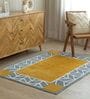 Yellow Geometric Hand Tufted 6 Ft X 4 Ft  Dhurrie
