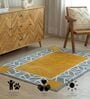Yellow Geometric Hand Tufted 6 Ft X 4 Ft  Dhurrie