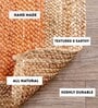 Yellow Geometric Jute 4 ft x 6 ft Hand Woven Carpet