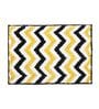 Yellow Geometric Microfibre 24x16 Inches Super Soft Bath Mat