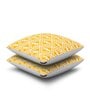 Yellow Geometric Premium 16 x 16 Inches Cushion Cover (Set of 2)