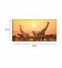 Yellow Giraffes In Sunset Canvas Wall Painting