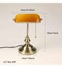 Yellow Glass Bankers Lamp Desk Lamp Retro Pull Chain Switch Table Lamp